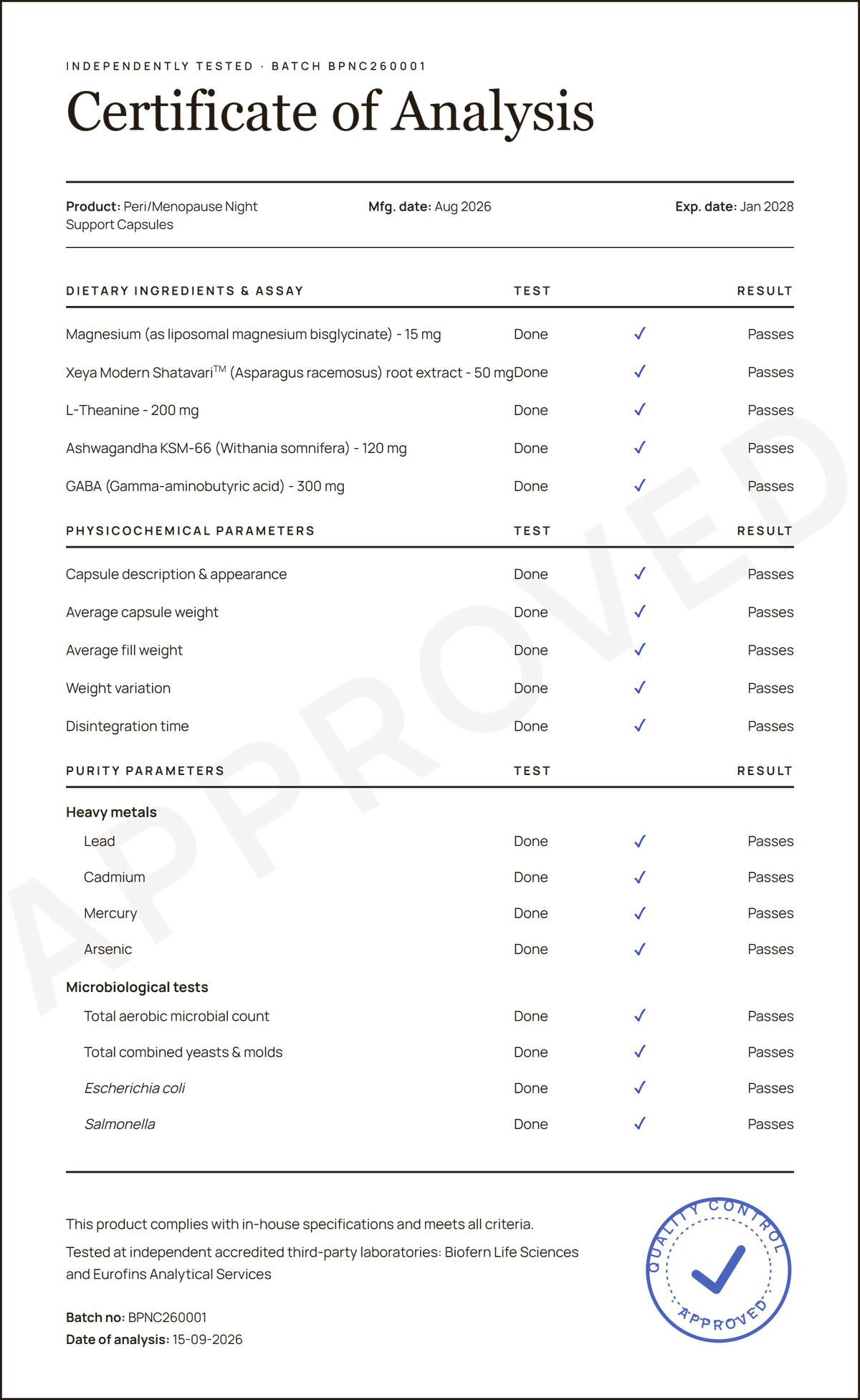 VIEW TEST REPORT